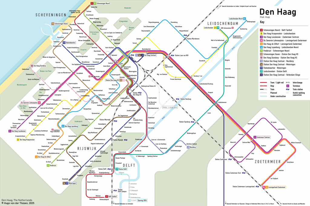 A better tram map for The Hague